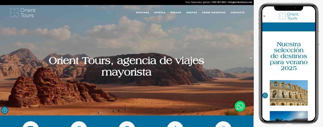 The Webmaster Web Makers Orient Tours diseno web